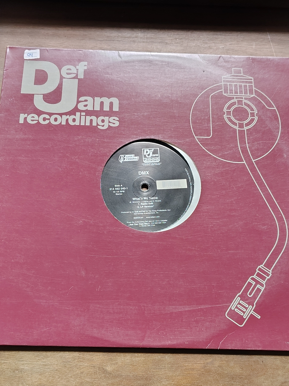DMX - What's My Name - Def Jam 2000 - 314 562 540-1 - Vinyl - 1999 - Hip Hop